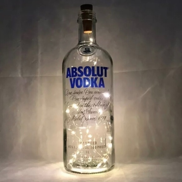 Decorated Bottle - Absolut Vodka Bottle with Lights - Picture 6 of 13
